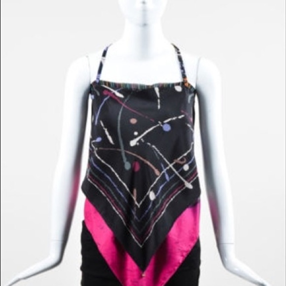 Vintage Christian Dior Y2K scarf halter top